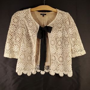 Elegant Lace Cardigan-Medium-100% Cotton